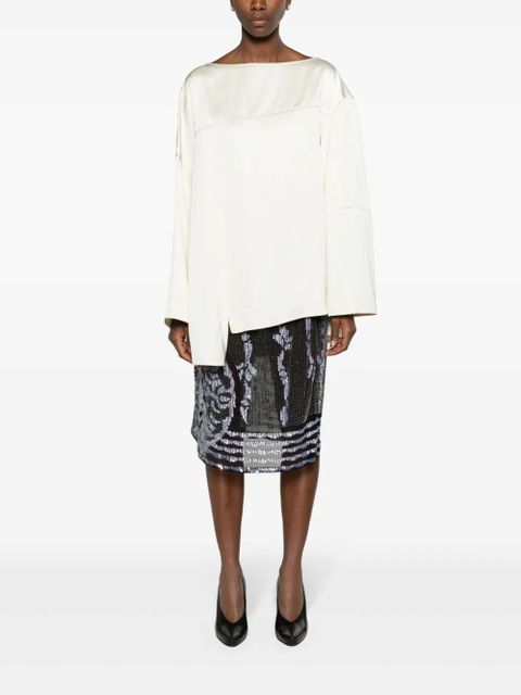 Jil Sander seam-detail crepe blouse - Neutrals - zdjęcie produktu nr 2