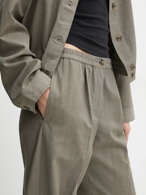 Samsoe Samsoe spodnie z domieszką wełny SATOVE