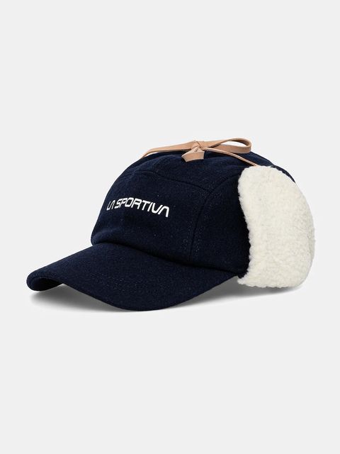 LA Sportiva czapka z daszkiem z dodatkiem wełny Forest Earflap kolor granatowy ZZCH044 - zdjęcie produktu nr 1