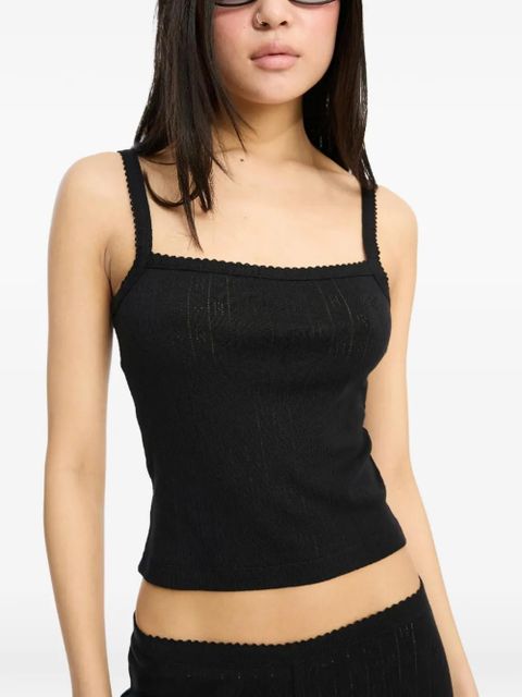 ROTATE BIRGER CHRISTENSEN pointelle top - Black - zdjęcie produktu nr 2