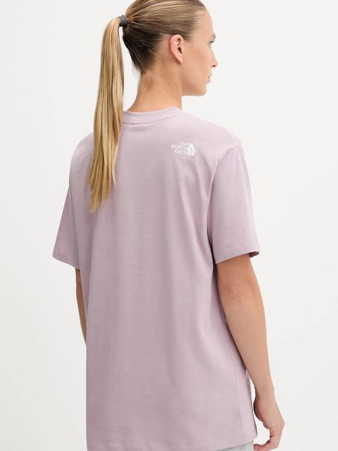 The North Face t-shirt bawełniany Essential damski kolor różowy NF0A87NQD2Q1