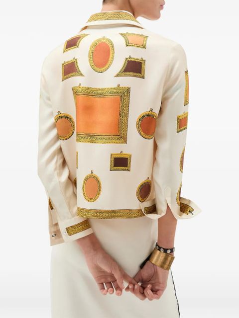 Versace frame-print shirt - Neutrals
