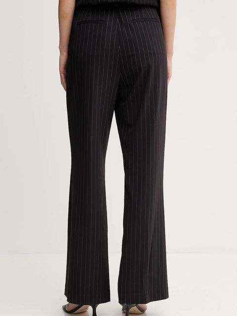 Dkny spodnie damskie kolor czarny szerokie high waist UE5PS047