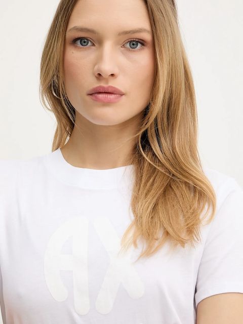 Armani Exchange t-shirt bawełniany damski kolor biały XW000548 AF10359 - zdjęcie produktu nr 2