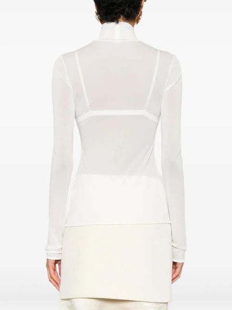 Jil Sander mock-neck long-sleeve top - White