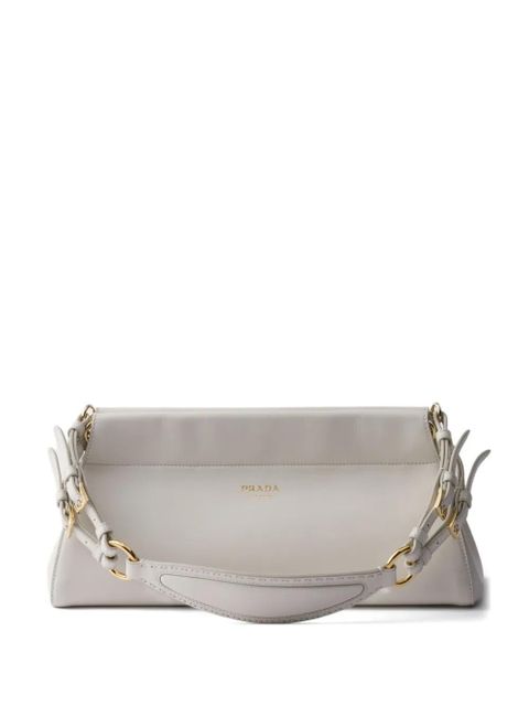 Prada medium Echaîné leather shoulder bag - White - zdjęcie produktu nr 1
