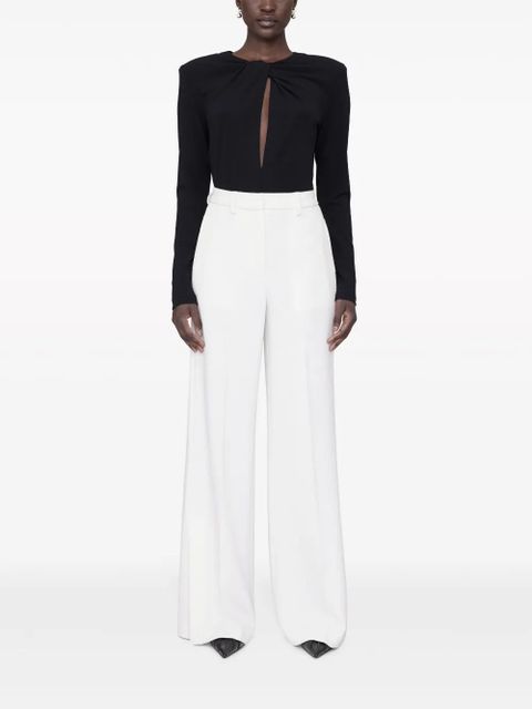 ANINE BING Lyra pressed-crease tailored trousers - White - zdjęcie produktu nr 2