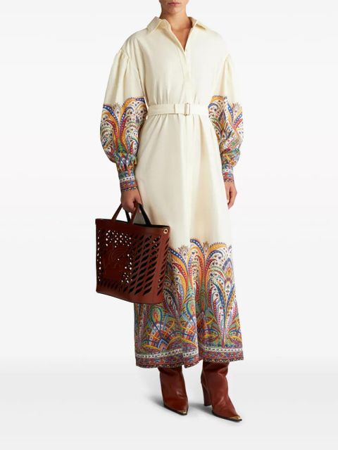 ETRO paisley-print cotton shirt dress - White - zdjęcie produktu nr 2