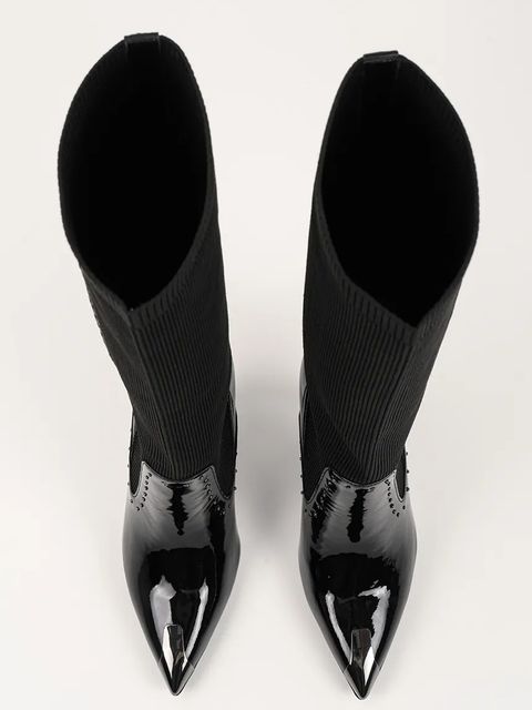 Karl Lagerfeld kozaki PANDARA damskie kolor czarny na szpilce lekko ocieplone KL31373