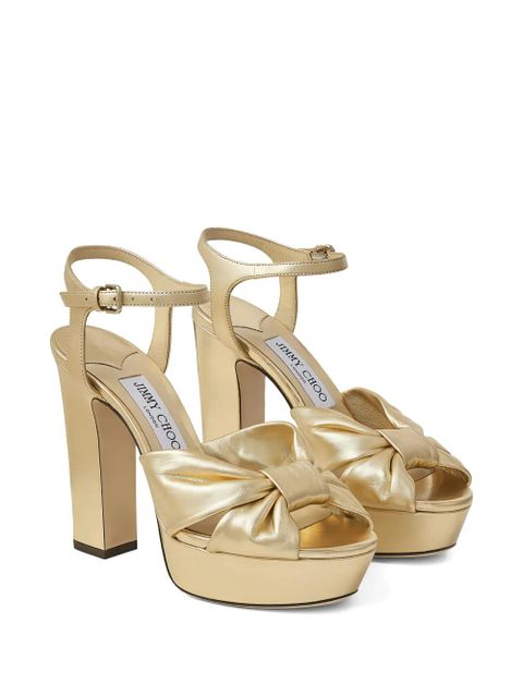 Jimmy Choo platform knot heeled sandals - Gold - zdjęcie produktu nr 2