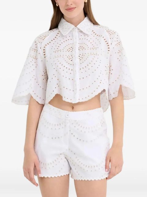 Charo Ruiz Ibiza Emmie openwork shirt - White - zdjęcie produktu nr 1