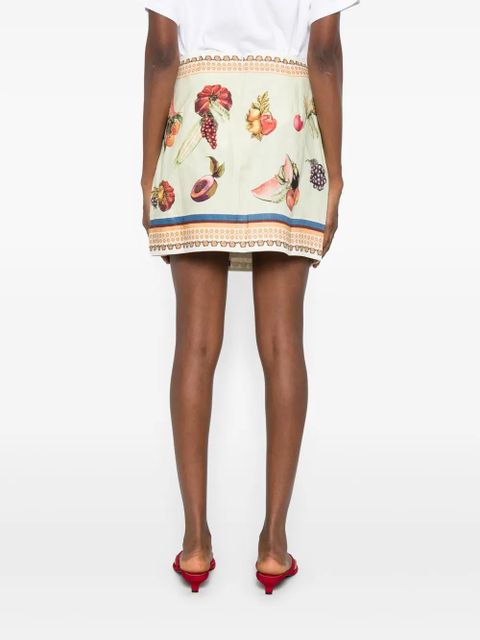 ALEMAIS Mercado-print mini skirt - MULTI