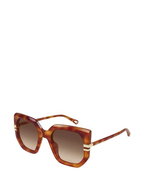 Chloé geometric-frame sunglasses - Brown - zdjęcie produktu nr 2