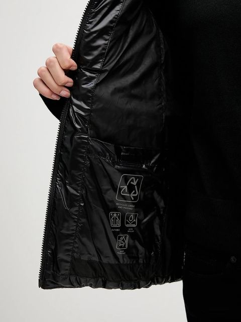 Geox bezrękawnik BLEYZE kolor czarny przejściowy W5628C T3121