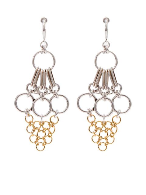 ISABEL MARANT Awar circle-chain earrings - Silver