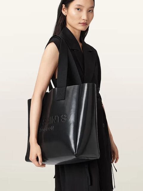 AllSaints torba skórzana IZZY kolor czarny W391XD