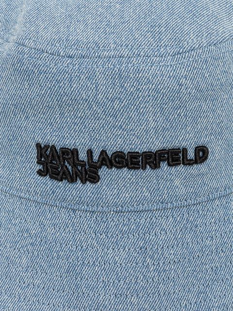 Karl Lagerfeld Jeans kapelusz bawełniany kolor niebieski B1W33056
