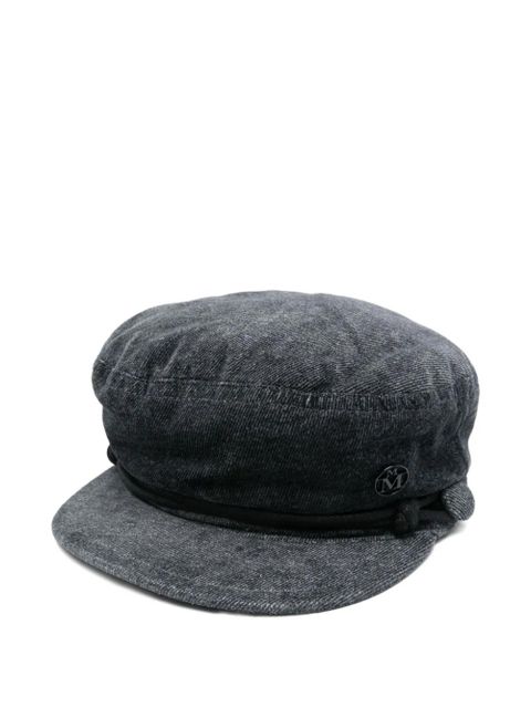 Maison Michel logo-plaque beret - Grey - zdjęcie produktu nr 1