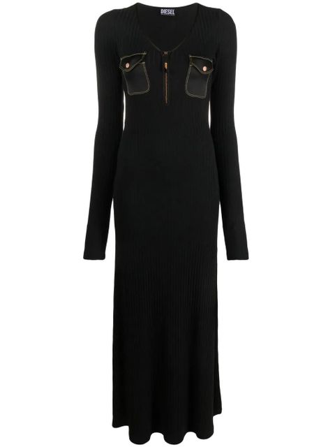 Diesel pocket-detal panelled dress - Black - zdjęcie produktu nr 1