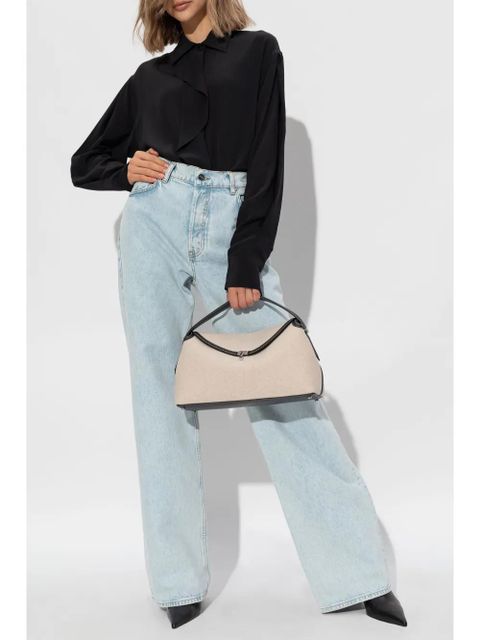 Victoria Beckham ruffled silk blouse - Black - zdjęcie produktu nr 2