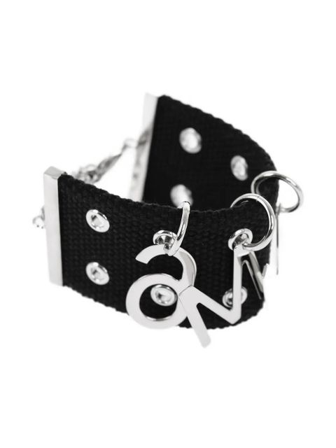 Maison Margiela logo-charm bracelet - Black