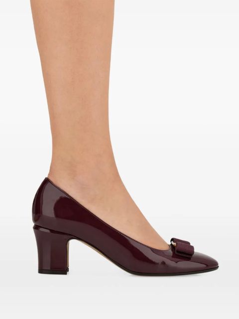 Ferragamo 40mm Vara bow-detail pumps - Purple