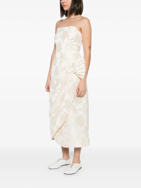Simone Rocha Sash midi dress - Neutrals