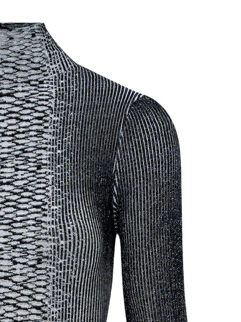 Jean Paul Gaultier 3d Snake Skin long-sleeves mini dress - White - zdjęcie produktu nr 2