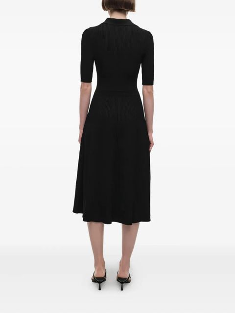 Simkhai Pati polo-collar midi dress - Black