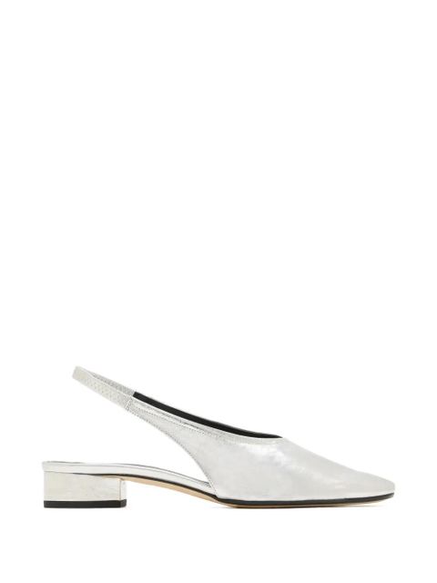 Aeyde Dua square-toe slingback pumps - Silver - zdjęcie produktu nr 1