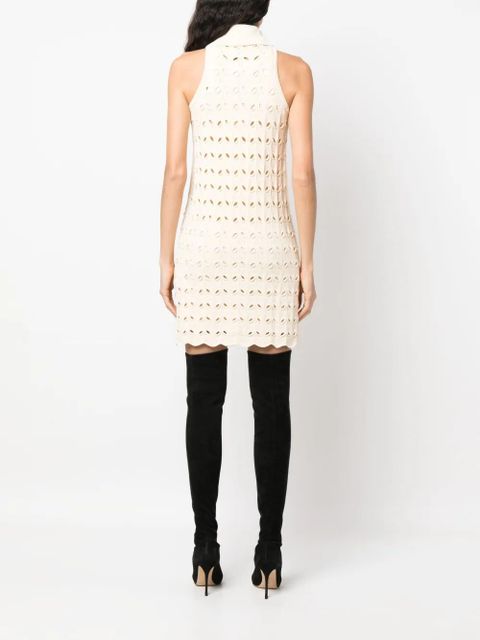 Sportmax Rivolo crochet short dress - Neutrals