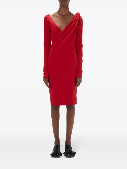 JW Anderson V-neck midi dress - Red