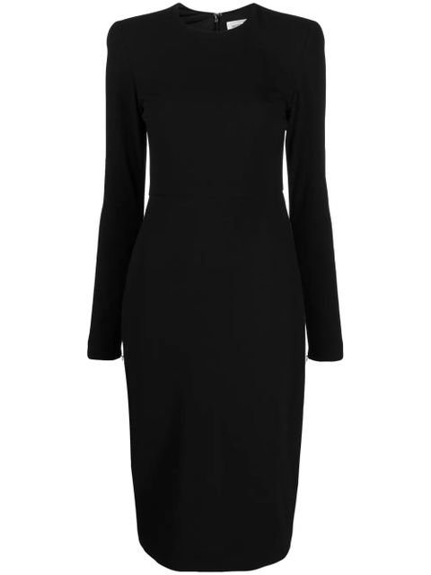 Victoria Beckham round-neck fitted-waist dress - Black - zdjęcie produktu nr 1