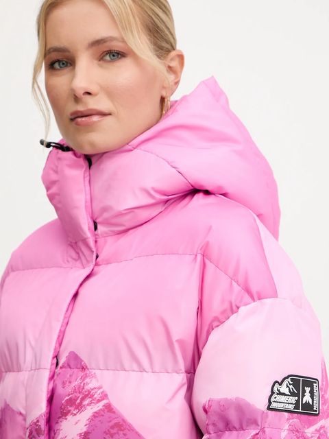 Patrizia Pepe kurtka kolor różowy zimowa oversize 2O0206 A667