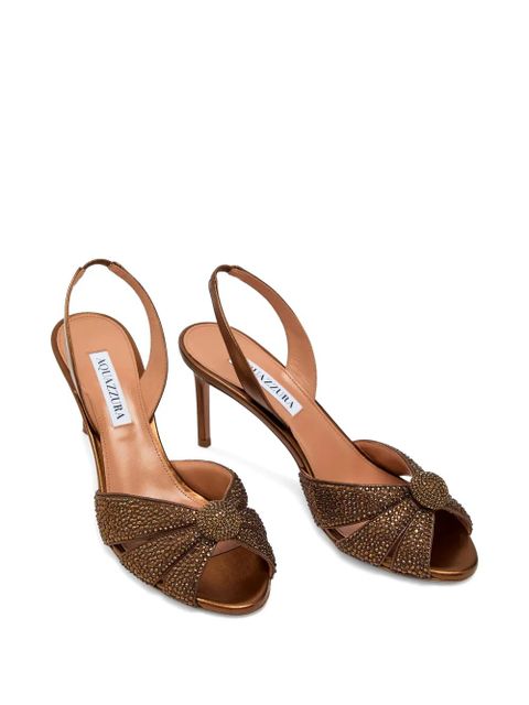 Aquazzura crystal-embellished sandals - Brown