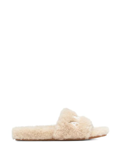 AMIRI logo-embroidery slippers - Neutrals - zdjęcie produktu nr 1