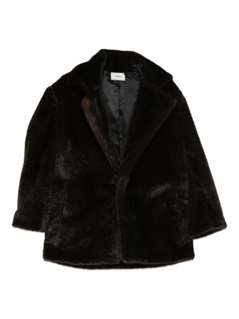 Coperni faux-fur single-breasted coat - Brown - zdjęcie produktu nr 1