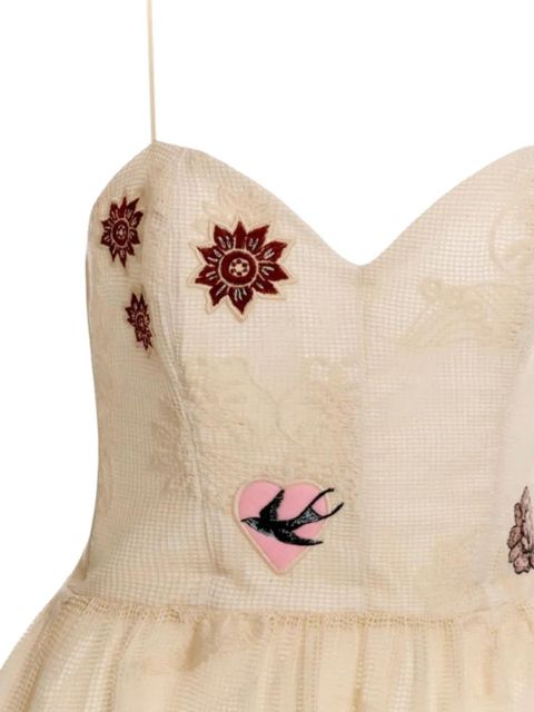 Agua By Agua Bendita ARIADNA MATCHES embroidered maxi dress - Neutrals