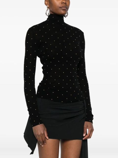 Rabanne stud-embellished jumper - Black