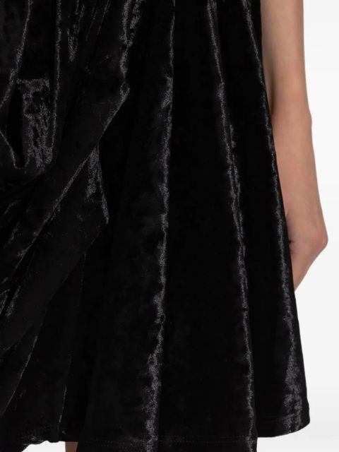 GANNI draped mini skirt - Black