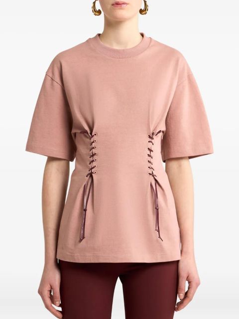 ETRO laced side T-shirt - Pink