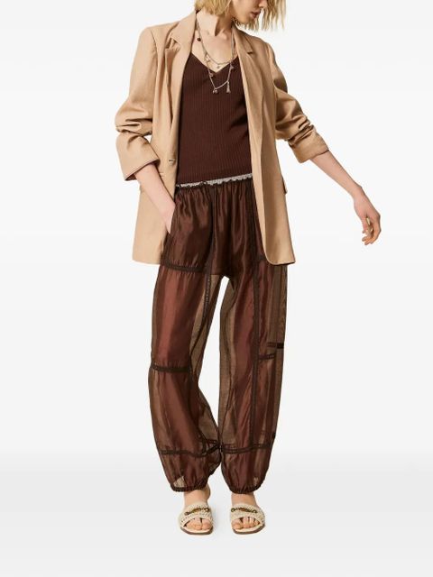 TWINSET elastic-waistband trousers - Brown - zdjęcie produktu nr 2