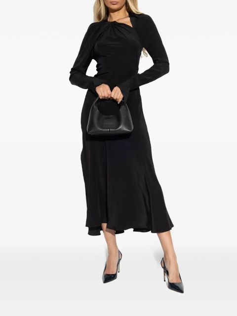 Victoria Beckham long-sleeve twisted midi dress - Black