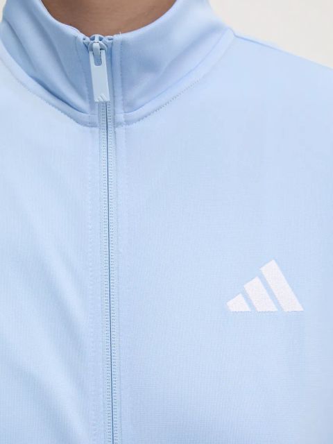 adidas bluza W 3S TT TRIC damska kolor niebieski z aplikacją JD4518