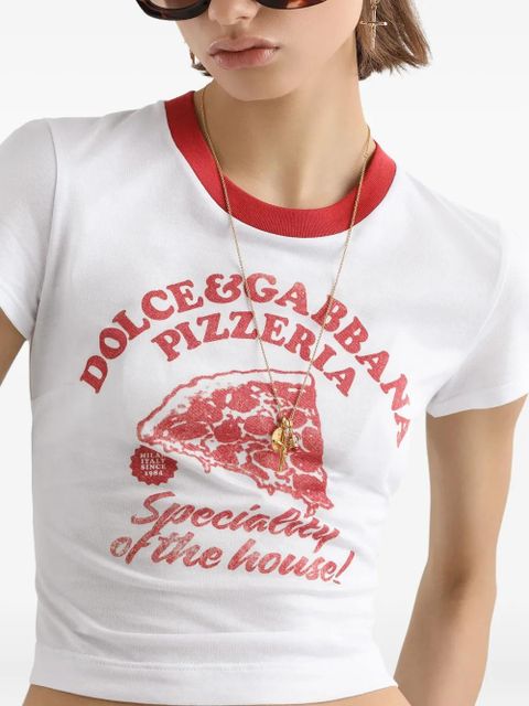 Dolce & Gabbana graphic-print cotton T-shirt - White