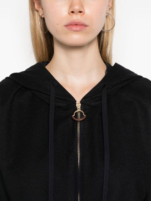 Moncler logo-patch hoodie - Blue