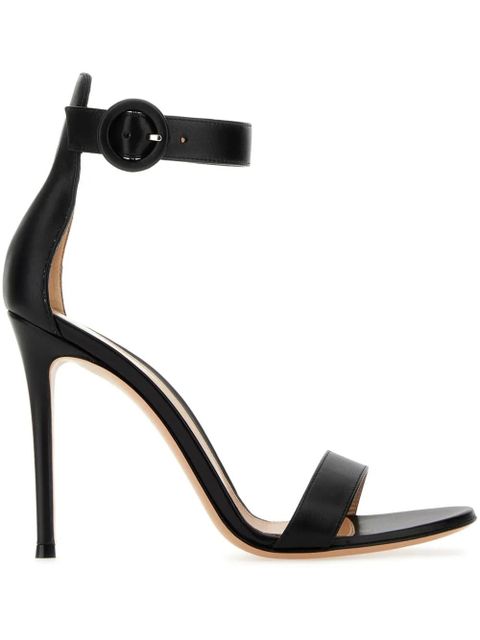 Gianvito Rossi Portofino 105mm leather sandals - Black - zdjęcie produktu nr 1