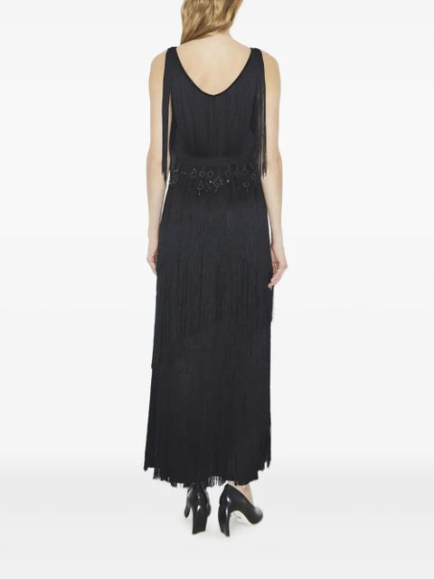 Tory Burch fringed maxi dress - Black