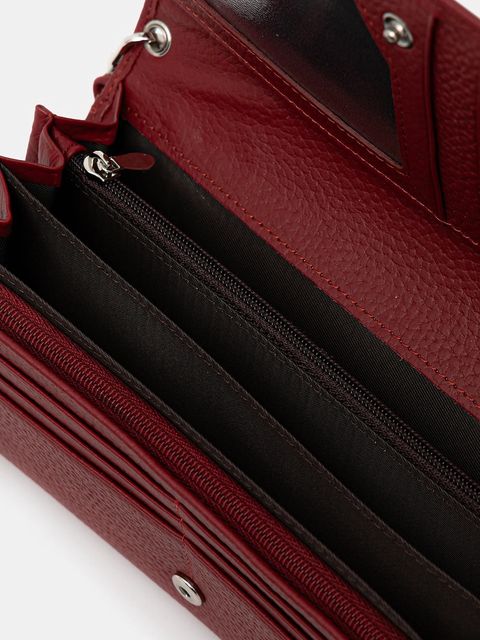 Answear.LAB portfel skórzany damski kolor czerwony