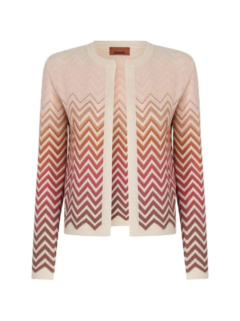 Missoni chevron-pattern cardigan - Neutrals - zdjęcie produktu nr 1